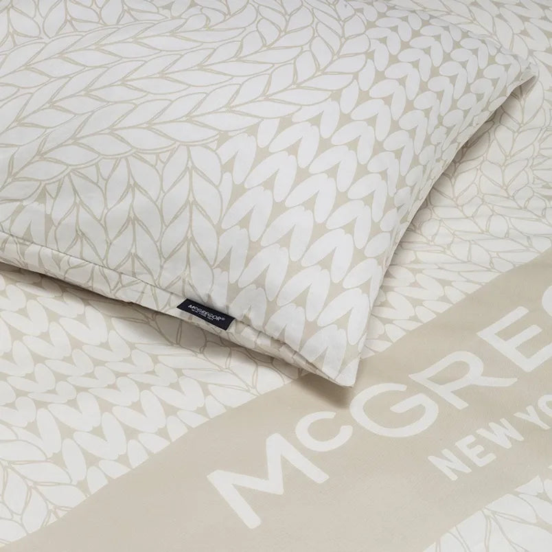 Dekbedovertrek McGregor – Katoen – Roosevelt – Off White – Tweepersoons (140x200Cm) – Off-white & Wit Katoen – Strepen & Hotel Luxe – McGregor